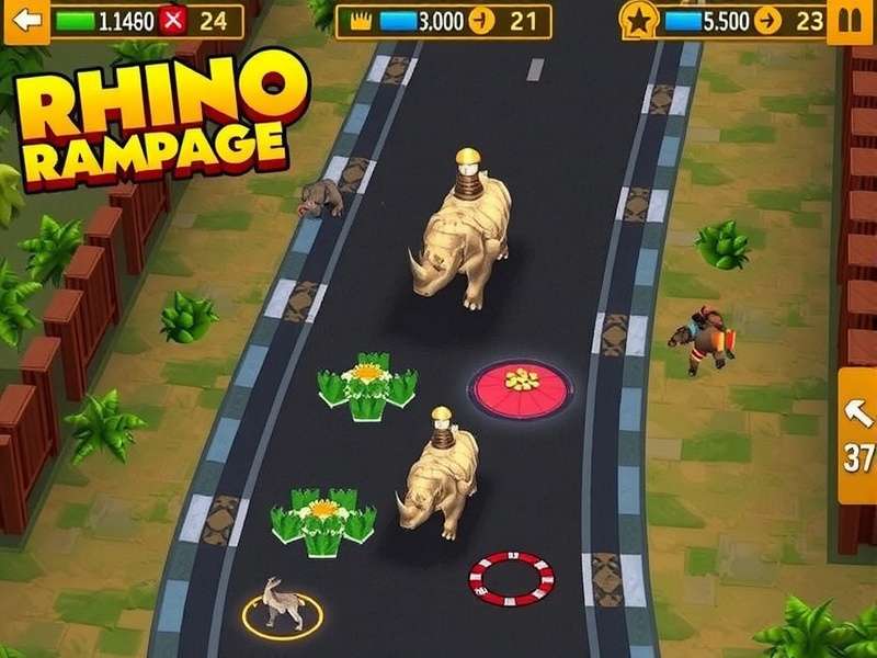 Rhino Rampage Raipur Gameplay Screenshot